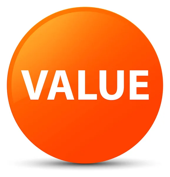 Value orange round button — Stock Photo, Image