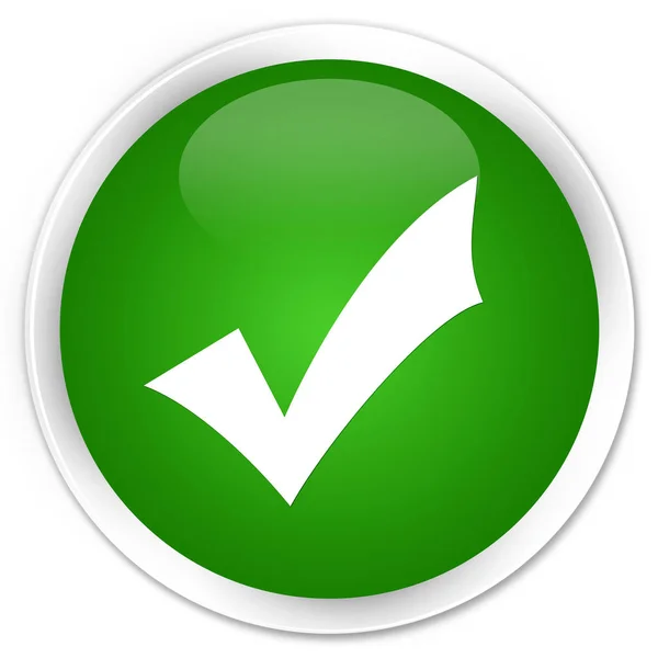 Sprawdzanie poprawności ikona premium zielony okrągły przycisk — Zdjęcie stockowe