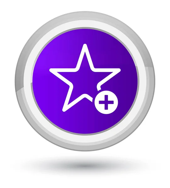 Přidat k oblíbeným ikona hlavní fialové kulaté tlačítko — Stock fotografie