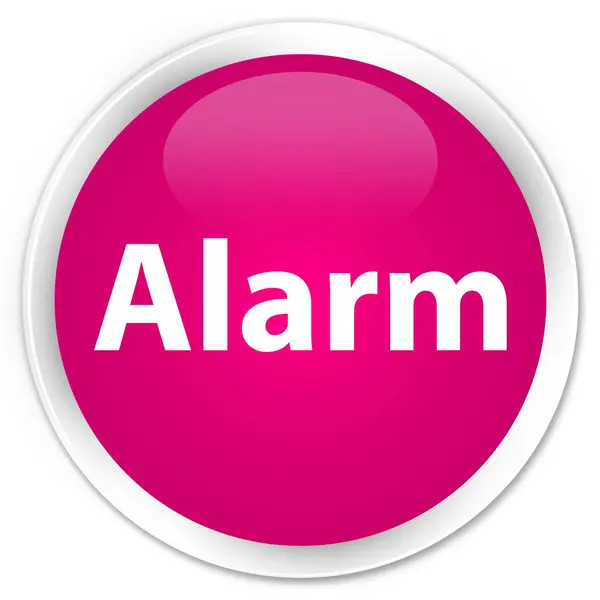 Alarm Premium rosa runden Knopf — Stockfoto