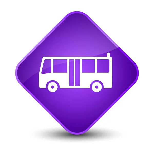 Autobus ikony przycisku elegancki fioletowy diament — Zdjęcie stockowe