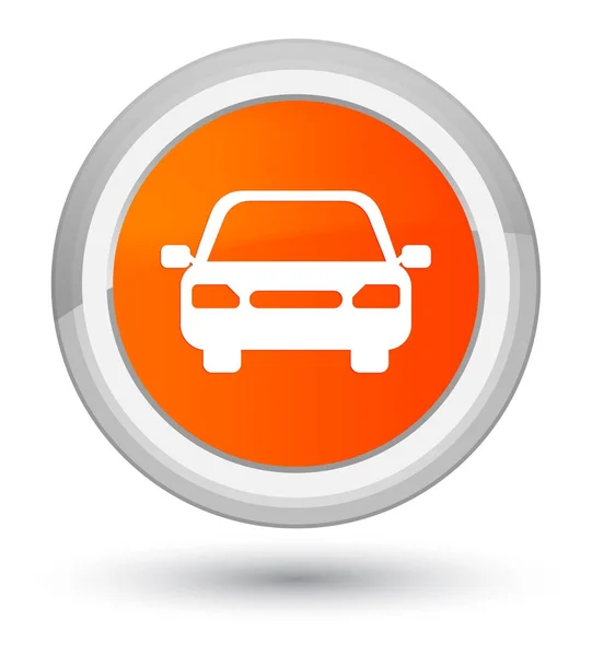 자동차 아이콘 프라임 오렌지 라운드 버튼 — 스톡 사진