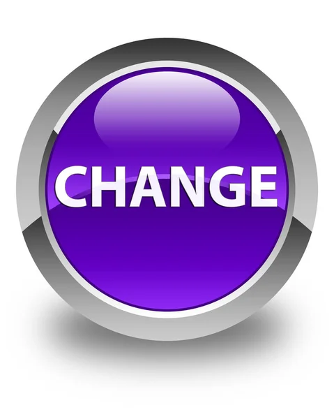 Change glossy purple round button — Stock Photo, Image