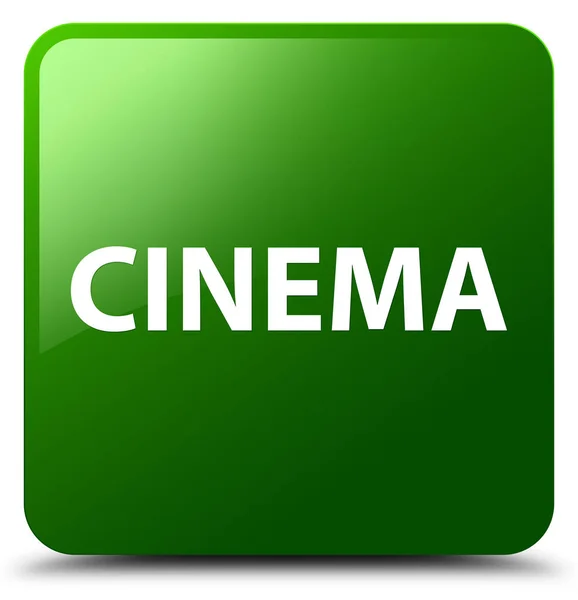 Pulsante quadrato verde cinema — Foto Stock