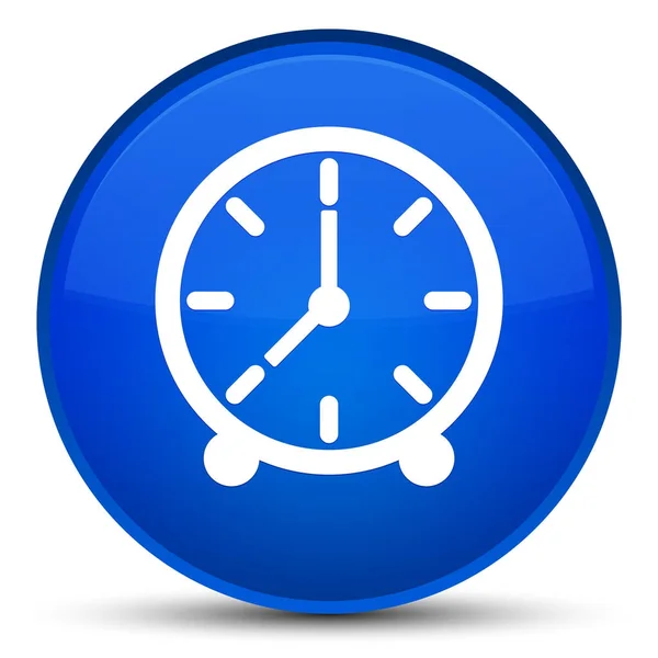 Clock icon special blue round button — Stock Photo, Image