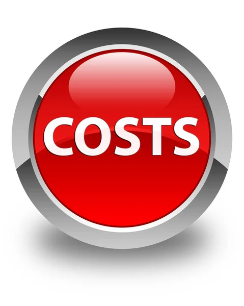 Costs glossy red round button — Stock Photo, Image