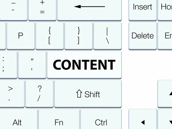 Obsah bílé klávesnice tlačítko — Stock fotografie