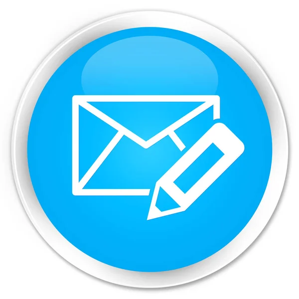 Edit email icon premium cyan blue round button