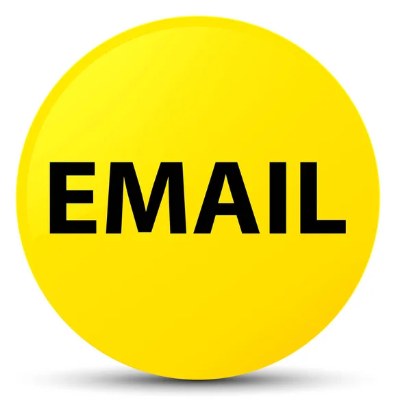 Pulsante rotondo giallo email — Foto Stock