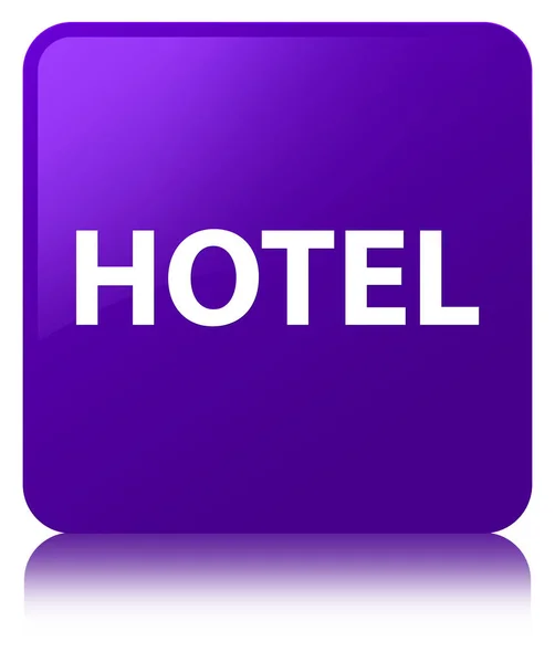 Hotel purple čtvercové tlačítko — Stock fotografie