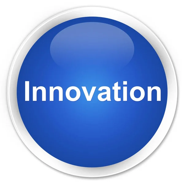 Inovace premium modré kulaté tlačítko — Stock fotografie