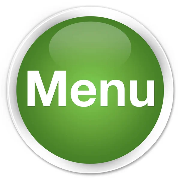 Menu premium soft green round button — Stock Photo, Image