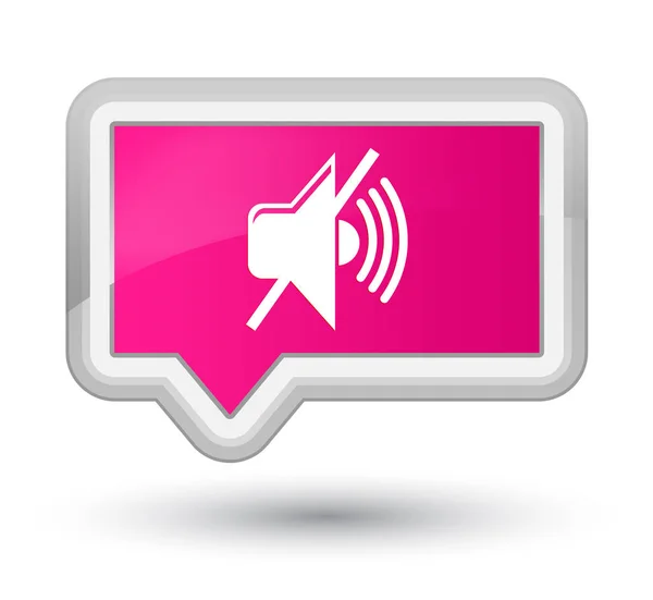 Кнопка с розовым значком громкости — стоковое фото