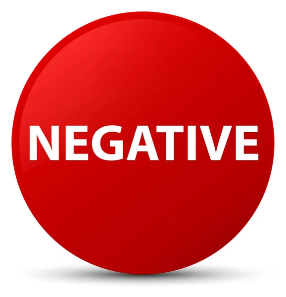 Negative red round button — Stock Photo, Image