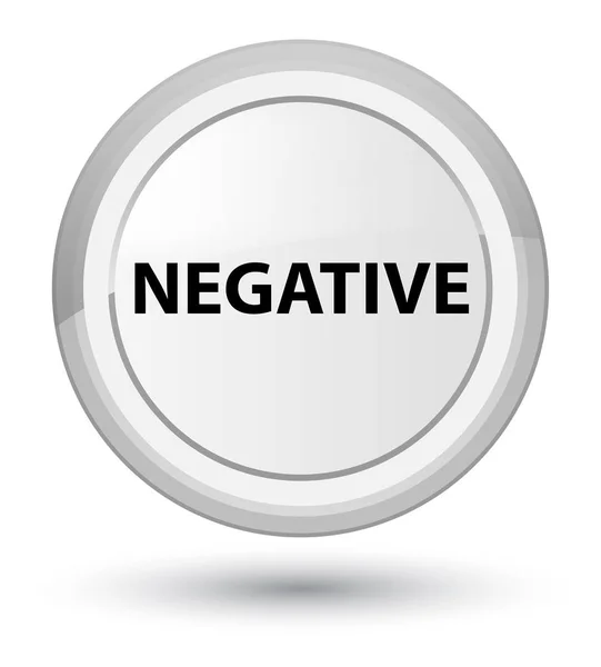 Botón redondo blanco primo negativo — Foto de Stock