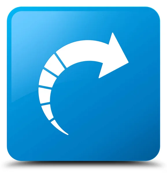 Következő nyíl ikon cián kék négyzet gomb — Stock Fotó