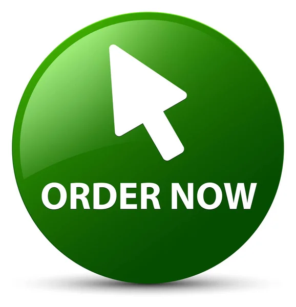 Order now (cursor icon) green round button