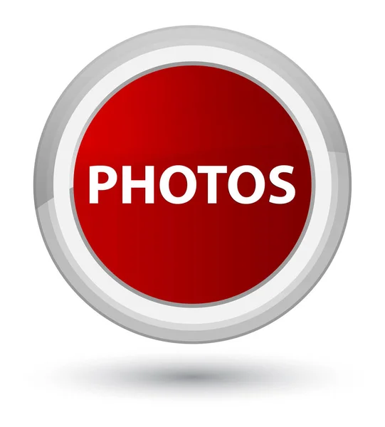 Fotos prime roter runder Knopf — Stockfoto