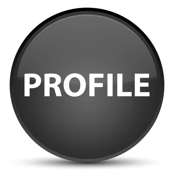 Specjalne czarny okrągły przycisk profil — Zdjęcie stockowe