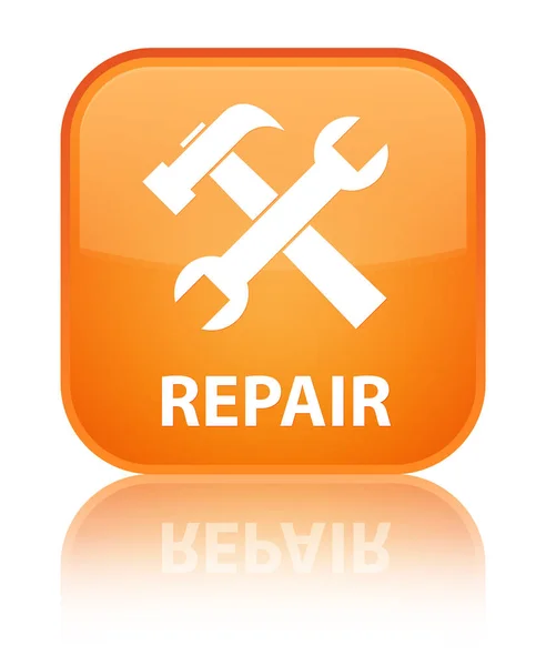 Reparar (icono de herramientas) botón cuadrado naranja especial — Foto de Stock