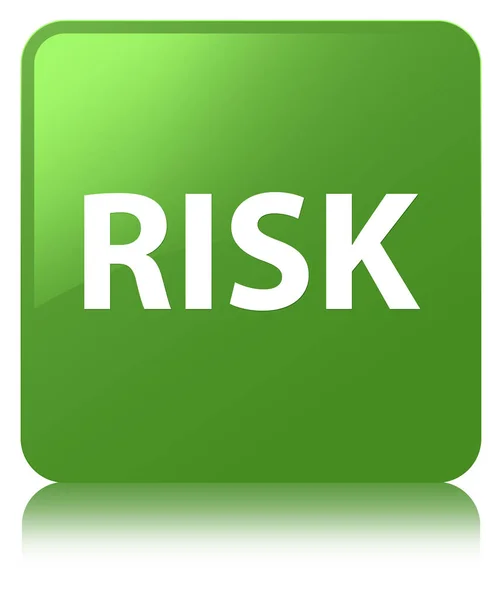 Kockázat puha zöld négyzet gomb — Stock Fotó