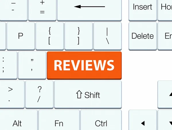 Comentarios botón teclado naranja —  Fotos de Stock