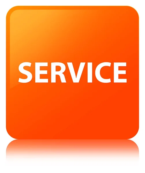 Service orange quadratische Taste — Stockfoto