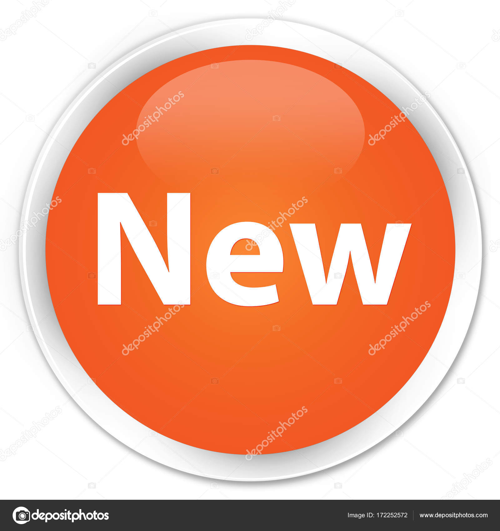 New premium orange round button — Stock Photo © FR_Design #172252572