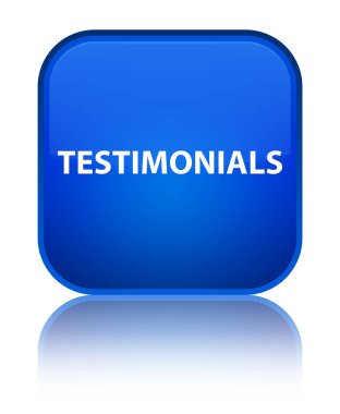 Referansları özel mavi kare düğme