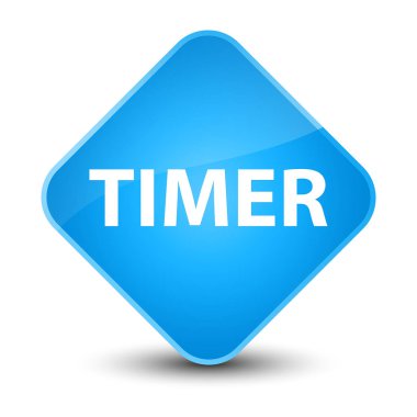 Zamanlayıcı zarif camgöbeği mavi elmas düğmesi