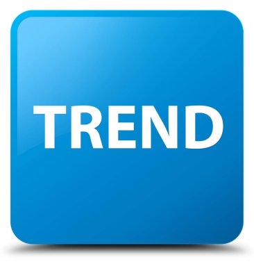 Eğilim camgöbeği mavi kare düğme