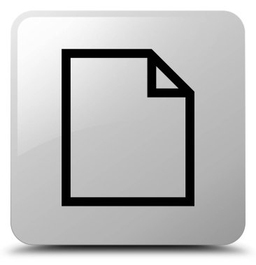 Boş sayfa simgesi Beyaz kare düğme