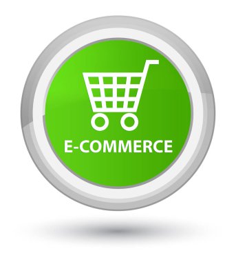 E-ticaret asal yumuşak yeşil yuvarlak düğmesi