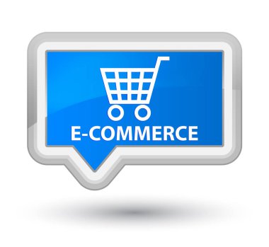 E-ticaret baş camgöbeği mavi bayrak düğmesini