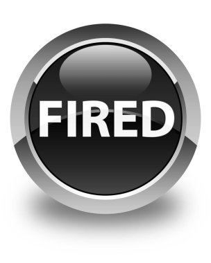 Parlak siyah yuvarlak düğme ateş