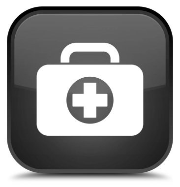 İlk yardım çantasında kutsal kişilerin resmi özel siyah kare düğme