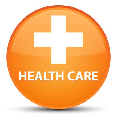 Sağlık Hizmetleri (artı işareti) özel turuncu yuvarlak düğmesine