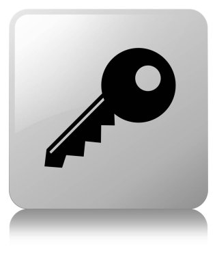 Anahtar simgesi Beyaz kare düğme