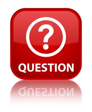 Soru özel kırmızı kare düğme