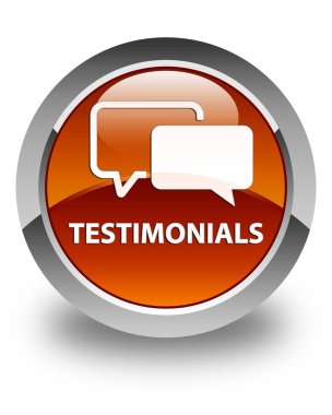 Referansları parlak kahverengi yuvarlak düğme