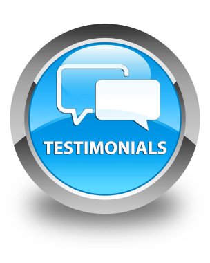 Referansları parlak mavi mavi yuvarlak düğmesi