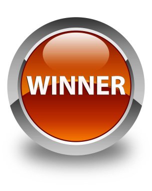 Kazanan parlak kahverengi yuvarlak düğme