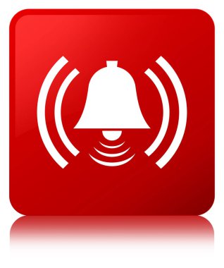 Alarm simgesi kırmızı kare düğmesi