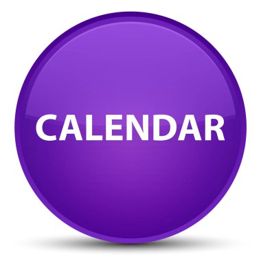 Takvim özel mor yuvarlak düğmesi