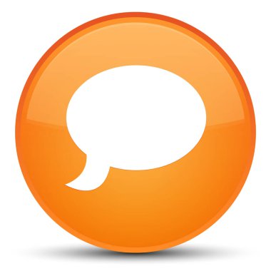 Sohbet simgesi özel turuncu yuvarlak düğmesine