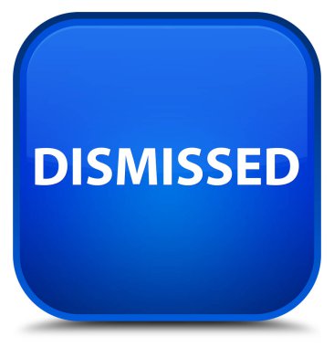 Özel mavi kare düğme reddetti