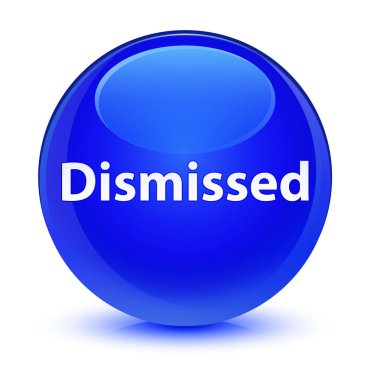 Cam gibi mavi yuvarlak düğmeye reddetti