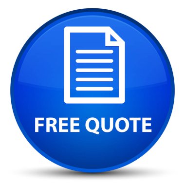Ücretsiz fiyat teklifi (sayfa simgesi) özel mavi yuvarlak düğmesi