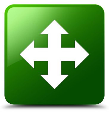 Hareket simgesi yeşil kare düğme