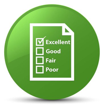 Soru formu kutsal kişilerin resmi yumuşak yeşil yuvarlak düğme